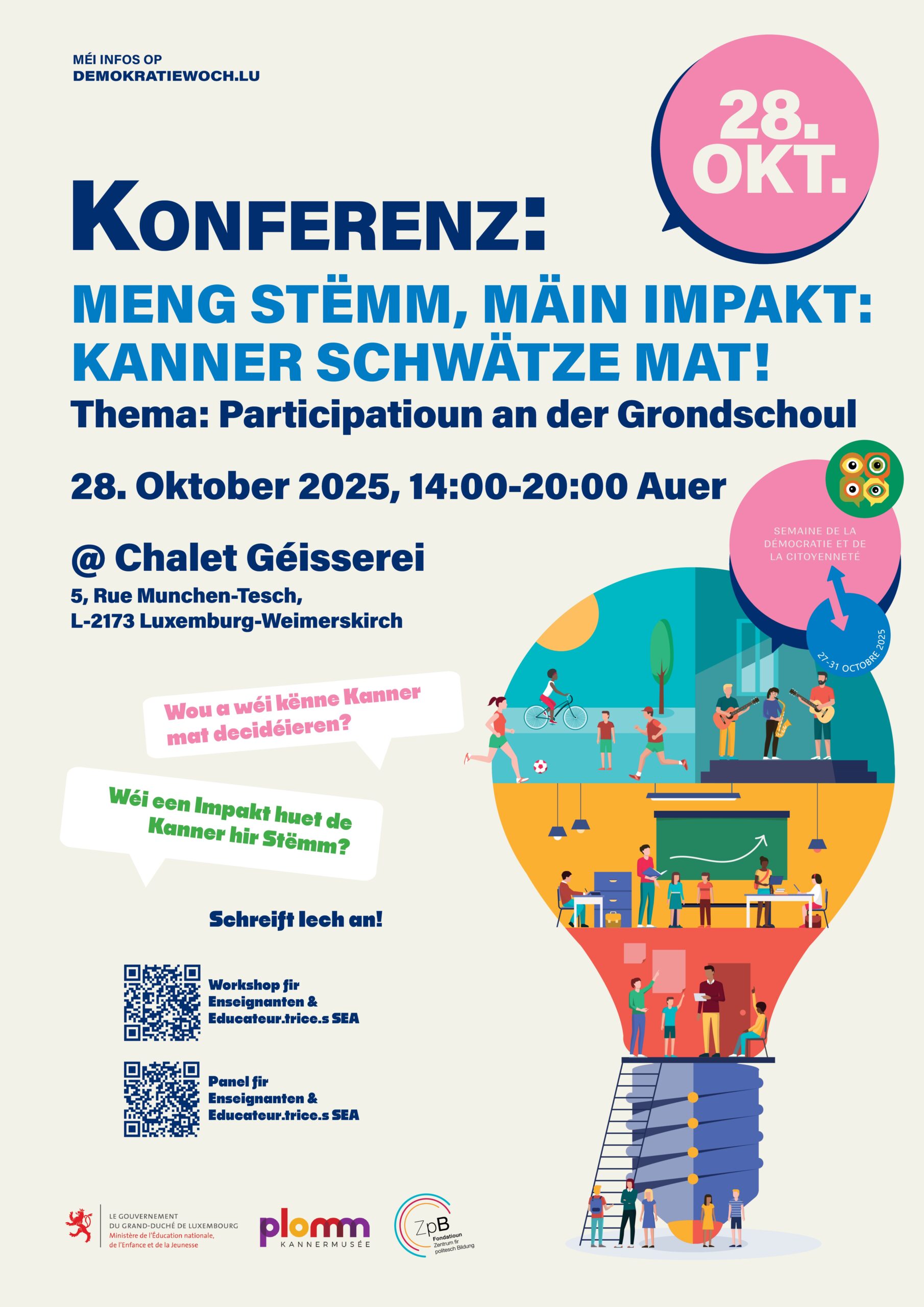 Conférence « Meng Stëmm, Mäin Impakt : Kanner schwätze mat! »